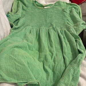 Easel Green Textured Dress